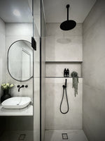 Load image into Gallery viewer, Round Ceiling Shower Arm 300mm - Matte Black
