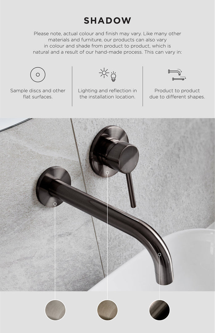 Square Overhead Shower Arm - Shadow Gunmetal