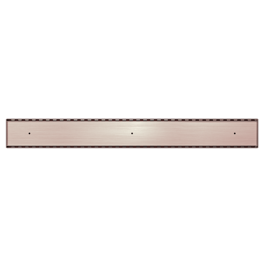 TILE INSERT V CHANNEL FLOOR GRATE 89MM OUTLET WITHOUT OUTLET AND HOLE SAW BRUSHED BRONZE