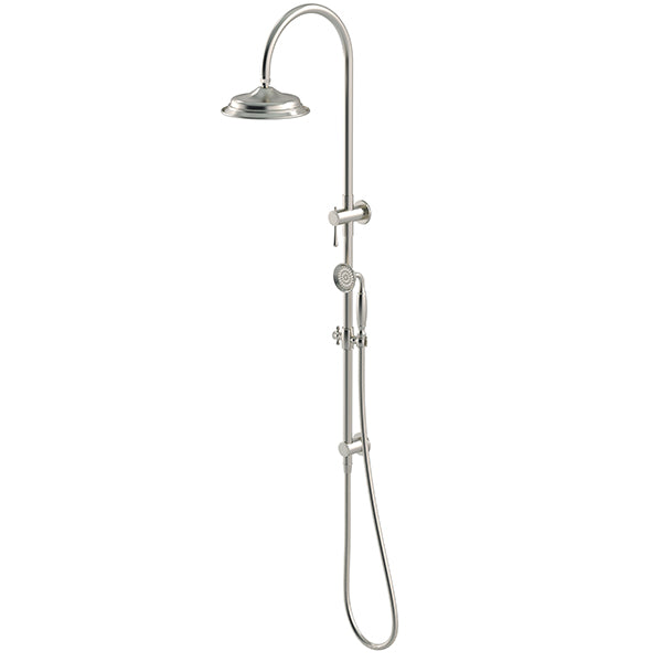 Harrington Shower Rail Set - PVD Brushed Nickel