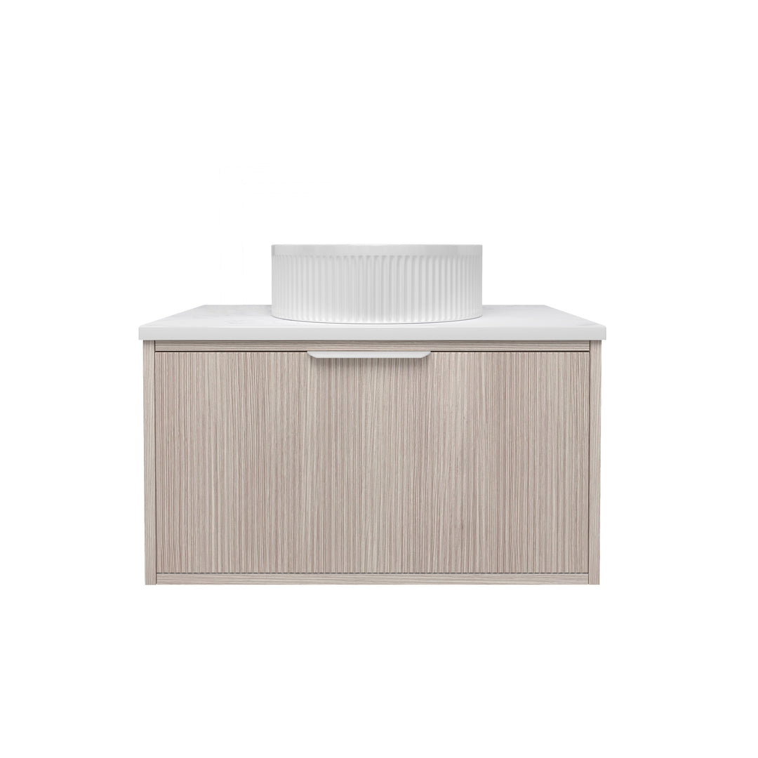 Kliff Fluted Wood Grain Vanity Coastal Oak