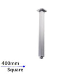 Load image into Gallery viewer, Square Chrome Ceiling Shower Arm 400mm
