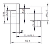 Round Black Shower Wall Taps