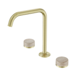 Load image into Gallery viewer, Serenity Bath/Kitchen Set Edge Spout With Rome Travertine Handle Brushed Gold

