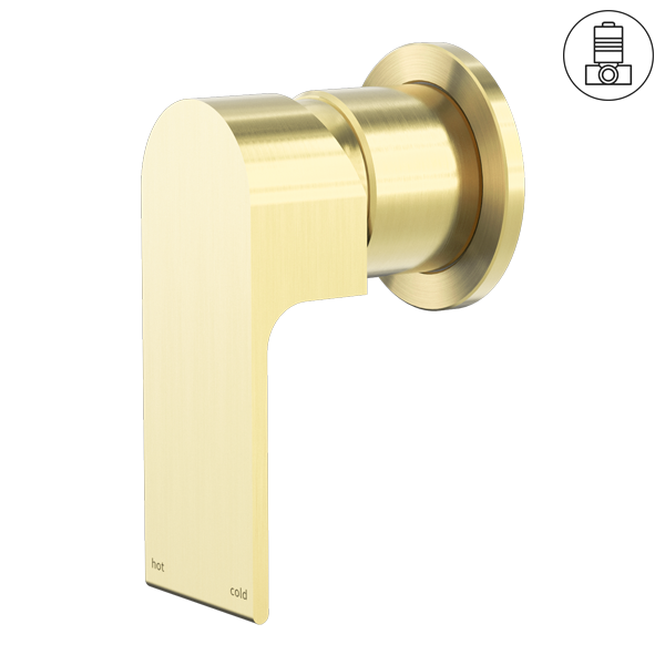 BIANCA SHOWER MIXER 60MM PLATE BRUSHED GOLD