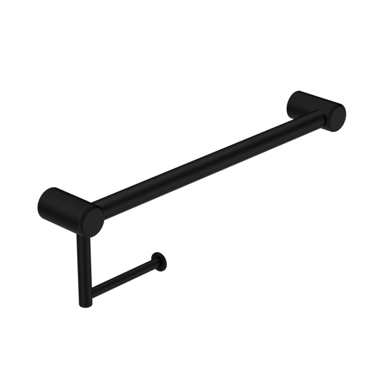 MECCA CARE 25MM TOILET ROLL RAIL 300MM MATTE BLACK