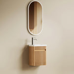 Load image into Gallery viewer, Mini Ensuite Vanity 400mm Woodland Oak Fluted Vanity
