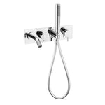 Load image into Gallery viewer, MECCA WALL MOUNT BATH MIXER WITH HAND SHOWER CHROME
