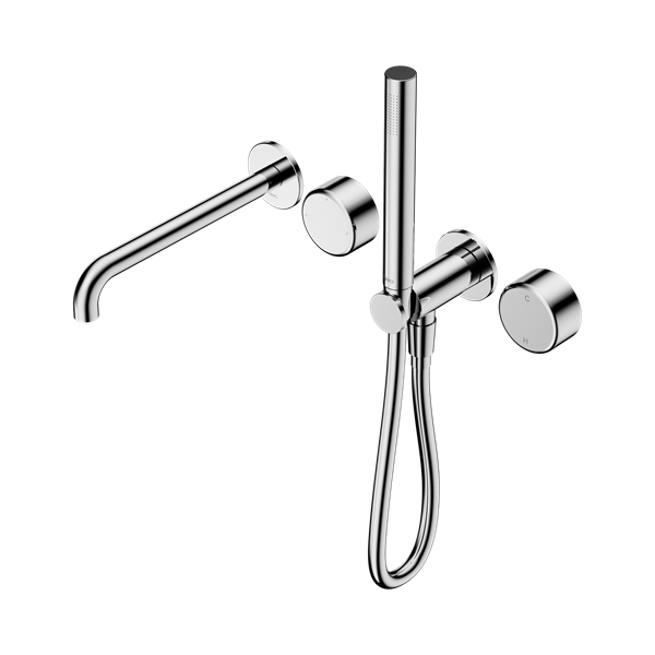Serenity Progressive Shower System With Spout With Metal Handle And Slim Shower Chrome