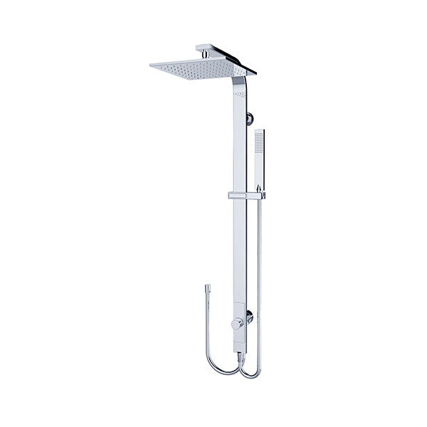 ASTRA RAIN SQUARE TWIN SHOWER DOUBLE HOSE CHROME