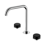 Load image into Gallery viewer, Serenity Bath/Kitchen Set Edge Spout With Marquina Black Handle Chrome
