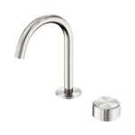 Load image into Gallery viewer, Serenity Progressive Basin Mixer Arc Spout With Metal Handle Brushed Nickel
