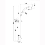 Load image into Gallery viewer, Round Black Shower Station without Shower Head and Handheld Shower(Stainless Steel Hose)
