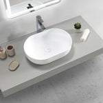 Load image into Gallery viewer, Portofino Solid Surface 500x345x140 Matte White Basin NF
