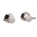 Load image into Gallery viewer, Round Brushed Nickel Shower Wall Taps
