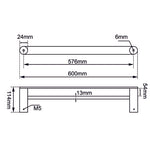 Load image into Gallery viewer, RUSHY Series Brushed Nickel Double Towel Rail 600mm
