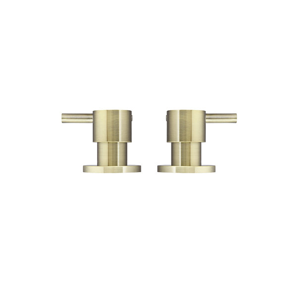 Round Quarter Turn Wall Top Assemblies - PVD Tiger Bronze