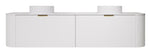 Load image into Gallery viewer, Agena Modern Fluted Wall Hung Vanity Matte White
