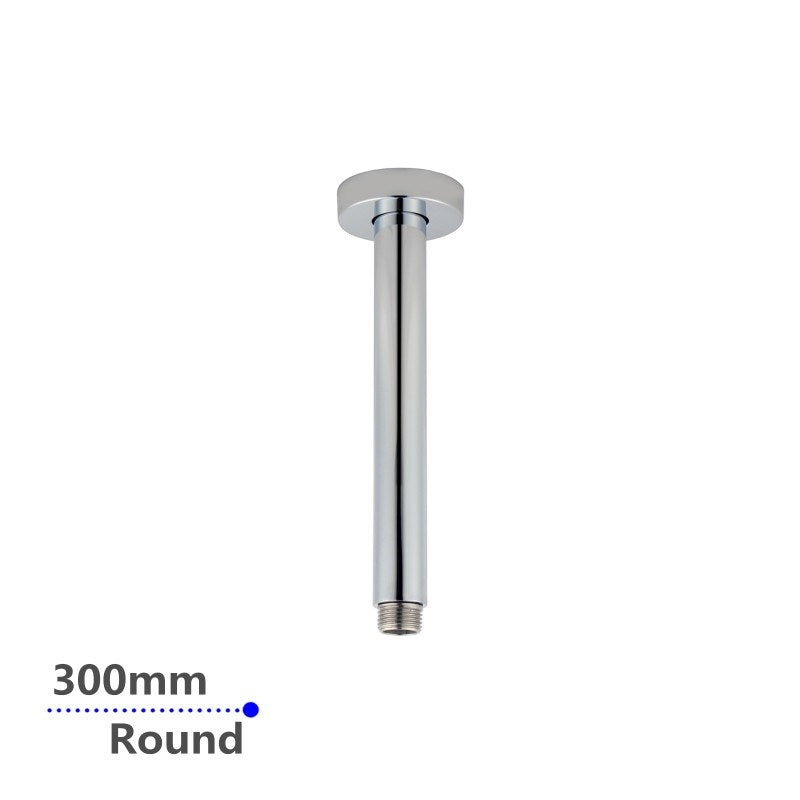 Round Chrome Ceiling Shower Arm 300mm