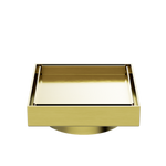 Load image into Gallery viewer, 130MM SQUARE TILE INSERT FLOOR WASTE 100MM OUTLET BRUSHED GOLD
