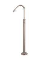 Load image into Gallery viewer, Round Pinless Freestanding Bath Spout and Hand Shower - Champagne
