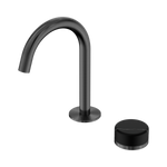 Load image into Gallery viewer, Serenity Progressive Basin Mixer Arc Spout With Marquina Black Handle Gun Metal
