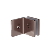 90 DEGREE GLASS TO WALL BRACKET10MM GLASS BRUSHED BRONZE