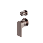 Load image into Gallery viewer, BIANCA SHOWER MIXER WITH DIVERTOR SEPARATE BACK PLATE BRUSHED BRONZE
