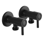 Load image into Gallery viewer, Bathroom Round Black 1/4 Turn Washing Machine Stop Taps(One Pair)
