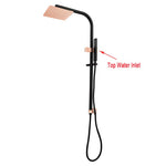 Load image into Gallery viewer, 8&#39;&#39; Square Black&amp;Rose Gold Shower Station(Top Water Inlet)
