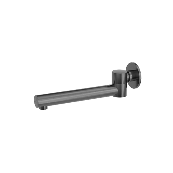 DOLCE WALL MOUNTED SWIVEL BATH SPOUT ONLY GUN METAL