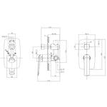 Load image into Gallery viewer, Bellino Matte Black Wall Mixer with Diverter
