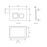R&T Soft Square Push Plate Matte Full Black