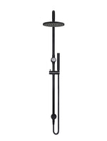 Load image into Gallery viewer, Round Combination Shower Rail 200mm Rose, Single Function Hand Shower - Matte Black
