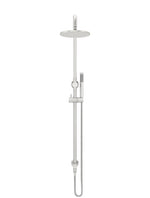 Load image into Gallery viewer, Round Combination Shower Rail, 200mm Rose, Single Function Hand Shower - PVD Brushed Nickel
