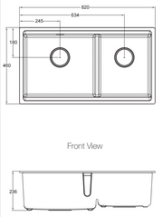 NEOROC TASK Working Station OFFSET UC SINK, Matt White,820