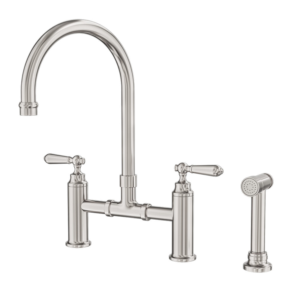 York Bridge Kitchen Set With Hand Spray Brushed Nickel