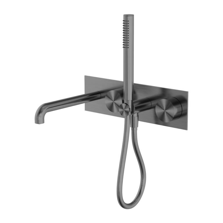 KARA PROGRESSIVE SHOWER SYSTEM WITH SPOUT 230MM GUN METAL