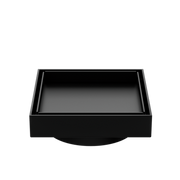 130MM SQUARE TILE INSERT FLOOR WASTE 100MM OUTLET MATTE BLACK