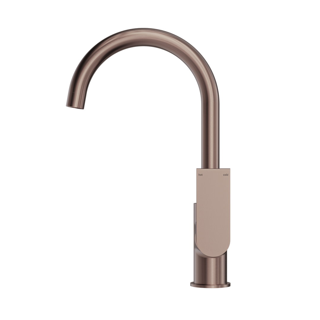 BIANCA KITCHEN MIXER GOOSENECK SPOUT BRUSHED BRONZE