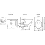 Load image into Gallery viewer, Voghera Rimless Wall Face Pan Slim Seat
