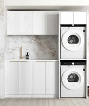Laundry Kit 1960C Noosa White with Natural Carrara Marble Top