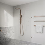 Load image into Gallery viewer, BIANCA 240V SINGLE HEATED TOWEL RAIL BRUSHED BRONZE
