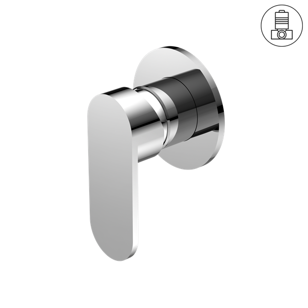 ECCO SHOWER MIXER 80MM ROUND PLATE CHROME
