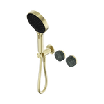 Load image into Gallery viewer, Serenity Progressive Shower System With Verde Alpi Handle And Serenity Hand Shower Brushed Gold
