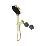 Serenity Progressive Shower System With Verde Alpi Handle And Serenity Hand Shower Brushed Gold