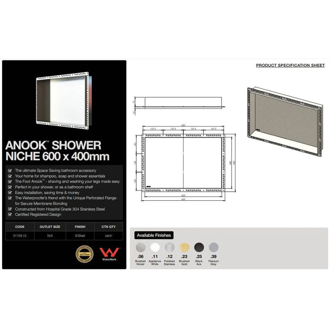 ANOOK 600x400x90mm M Black
