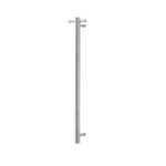 Load image into Gallery viewer, Round Vertical Brushed Nickel Electric Heated Towel Rack Single Bar
