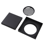 Load image into Gallery viewer, 120*120mm Black Stainless Steel Tile Insert Floor Drain(80mm Outlet)
