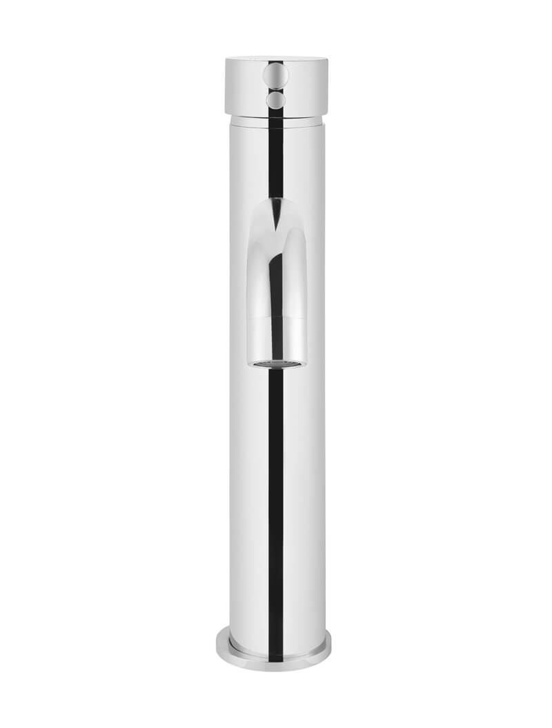 Round Tall Curved Basin Mixer - Polished Chrome